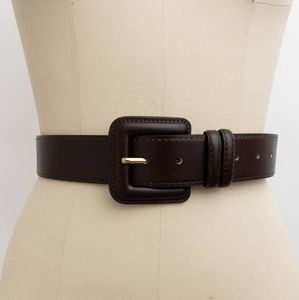 NWT GENUINE LEATHER SQUARE BUCKLE BELT